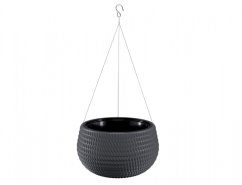 Obal na květník LINA BALL závěsný plastový d30x20cm