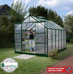 Skleník Uranus 9900 - rozměry 2,57 x 3,83 m (zelená 6mm)