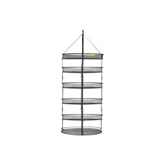 PRODRY MASTER -kuivausverkko kuudella pyöreällä kerroksella harmaana, 75cm halkaisija, vetoketjulla ylhäällä ja mustalla rakenteella kasvien kuivaamiseen PRODRY MASTER -kuivausverkko kuudella pyöreällä kerroksella harmaana, 75cm halkaisija, vetoketjulla ylhäällä ja mustalla rakenteella kasvien kuivaamiseen