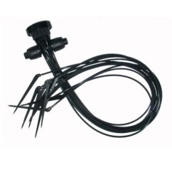 Distribuitor capilar negru din plastic Topspin 12 cu douăsprezece tuburi subțiri pentru irigare și conectare la furtun de 20mm