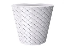 Obal na květník MATUBA plastový bílý d35x32cm