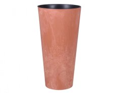 Obal na květník TUBUS SLIM BETON 2v1 plastový matný d30x57cm