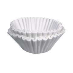 Filtres à café Bunn blancs avec bords ondulés, forme conique pour cafetière à goutte, emballage contenant 500 filtres Filtres à café Bunn blancs avec bords ondulés, forme conique pour cafetière à goutte, emballage contenant 500 filtres