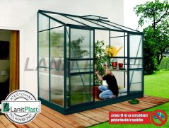 Skleník Ida 3300 - rozměry 1,30 x 2,55 m (zelená 6 mm)