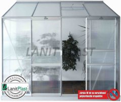 Skleník Ida 3300 - rozměry 1,30 x 2,55 m (stříbrná 4 mm)