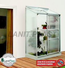 Skleník Ida 900 - rozměry 0,69 x 1,31 m (stříbrná 4mm)