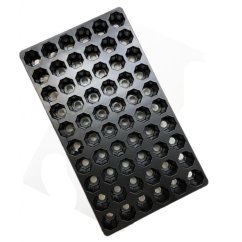 Černý plastový sadbovač ROOT IT s 60 hexagonálními otvory pro pěstování sazenic, rozměry 52x32x4,5cm, vhodný do propagátoru nebo skleníku Černý plastový sadbovač ROOT IT s 60 hexagonálními otvory pro pěstování sazenic, rozměry 52x32x4,5cm, vhodný do propagátoru nebo skleníku