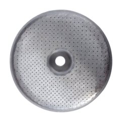 Ducha Lelit Home VIP - ducha metálica redonda con pequeños orificios para distribución uniforme de agua, color plateado, orificio central