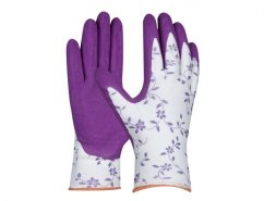 Rukavice FLOWER LILA pracovní velikost 7