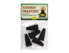 Francesco di Natale 5 pz - confezione con candele coniche nere in involucro di plastica trasparente con etichetta colorata per un Natale profumato Francesco di Natale 5 pz - confezione con candele coniche nere in involucro di plastica trasparente con etichetta colorata per un Natale profumato