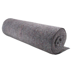 Gray non-woven fabric roll for hydroponic growing, material suitable as base layer for Ebb&Flow and NFT systems, size 165cm x 20m