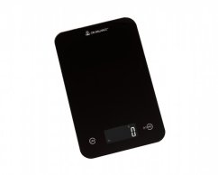 Černá digitální kuchyňská váha On Balance Glass Top Kitchen 5kg/1g se skleněnou vážící plochou, LCD displejem a ovládacími tlačítky