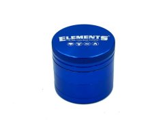 Kovová drtička Elements, průměr 62mm, 4-dílná, modrá