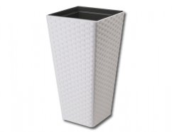 Obal na květník RATTANA SLIM SQUARE plastový 39x39x75cm