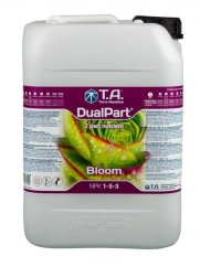 T.A. DualPart Bloom 10l - bílý plastový kanystr s fialovým štítkem obsahující dvousložkové hnojivo pro bohaté kvetení rostlin