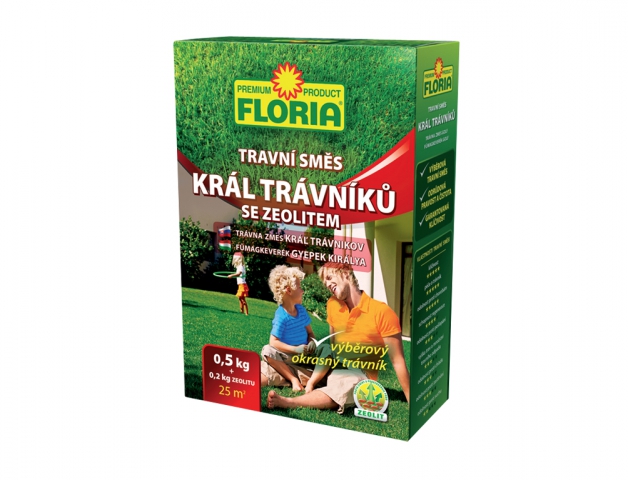 Směs travní KRÁL TRÁVNÍKŮ 500 g + zeolit 200g
