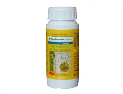 Touchdown Quattro 250ml herbicid v bílé plastové lahvičce se žlutým etiketem, neselektivní prostředek k hubení veškeré zelené vegetace