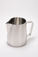 Konewka Rhinowares Pro 360 ml ze stali nierdzewnej z wylewką i uchwytem, pokazana z boku na białym tle Konewka Rhinowares Pro 360 ml ze stali nierdzewnej z wylewką i uchwytem, pokazana z boku na białym tle