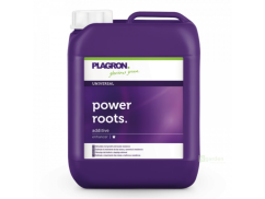 Fialový plastový kanystr Plagron Power Roots 20L s bílou etiketou a zeleným pruhem, organický kořenový stimulátor pro zdravý růst rostlin