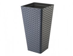 Obal na květník RATTANA SLIM SQUARE plastový 39x39x75cm