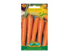 Carrot seed package 'Sylva' with orange carrots image, contains 700 semi-early Nantes type seeds for garden Carrot seed package 'Sylva' with orange carrots image, contains 700 semi-early Nantes type seeds for garden