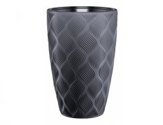 Obal na květník FLOW SLIM plastový antracitový d29x48cm