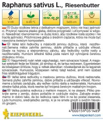 Ředkvička obrovská máslová - semena ředkviček