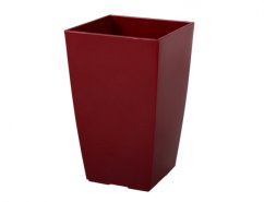 Obal na květník FANTAZIE plastový bordó 13x13x20cm