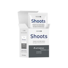 Athena SHOOTS CULTURE MEDIA 750ml - bílé papírové obaly s modrým nápisem pro tkáňovou kulturu, obsahuje sachety pro přípravu živného média