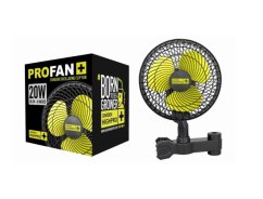 Černý klipsnový oscilační ventilátor PROFAN 20W s žlutými lopatkami a krabicí - Garden HighPro ventilátor průměru 20cm s plastovou konstrukcí Černý klipsnový oscilační ventilátor PROFAN 20W s žlutými lopatkami a krabicí - Garden HighPro ventilátor průměru 20cm s plastovou konstrukcí