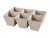 Set di dodici vasi in torba beige da 8x8 cm disposti in un blocco, realizzati in materiale naturale fibroso per la coltivazione di semenzali