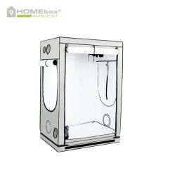 Homebox Ambient R120 invernadero de cultivo en color gris claro con dimensiones 120x90x180cm, estructura metálica con base impermeable y orificios de ventilación