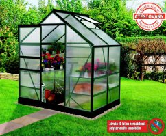 Skleník Venus 2500 - rozměry 1,93 x 1,31 m (zelená 4 mm)