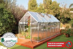 Skleník Mythos - typ 6x14, rozměry 1,85 x 4,28 m (stříbrná)