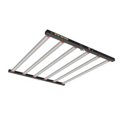 SunPro HITTER 720W LED světlo s černým kovovým rámem a šesti bílými LED panely s červenými koncovkami pro pěstování rostlin