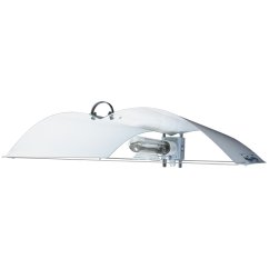 Stínidlo Adjust-A-Wing DEFENDER Small z hliníku s bílým reflexním povrchem, ohnutý tvar s nastavitelným úhlem, rozměry 54x38cm