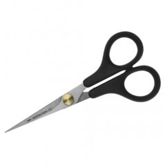 Zahradní nůžky D.Peres Perfection s černými plastovými rukojeťmi a stříbrnými nerezovými čepelemi, délka 12,5 cm pro přesné zahradnické práce