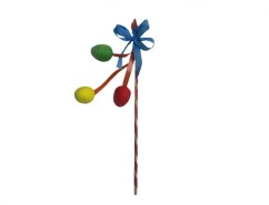 Pomlázka s vajíčky zápich 30cm 10ks