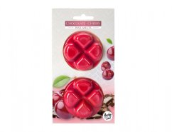 Palmvax CHOCOLATE-CHERRY choklad körsbär 2st - röda doftande vax i vit förpackning med körsbärs- och chokladmotiv för aromalampa