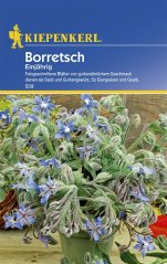 Kiepenkerl borage seeds with blue flowers on packaging - annual plant popular in salads, cottage cheese and with eggs for gardeners Kiepenkerl borage seeds with blue flowers on packaging - annual plant popular in salads, cottage cheese and with eggs for gardeners