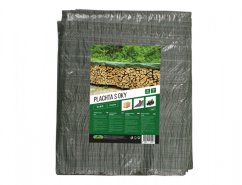 Plachta kašírovaná zelená s oky 4x6m