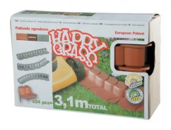 Obruba HAPPY GRASS 24ks – 3,1m terakota