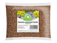 Balíček hnědých semínek svazenky vratičolisté Forestina v průhledném plastovém obalu s barevným štítkem, hmotnost 200 gramů Balíček hnědých semínek svazenky vratičolisté Forestina v průhledném plastovém obalu s barevným štítkem, hmotnost 200 gramů