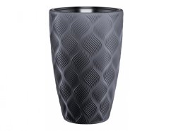 Obal na květník FLOW SLIM plastový antracitový d39x58cm