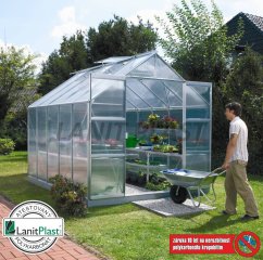 Skleník Uranus 8300 - rozměry 2,57 x 3,21 m (stříbrná 6 mm)