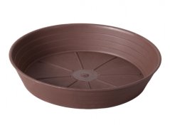 Podmiska pod květník PRIMAVERA plastová hnědá d20cm