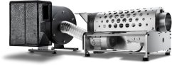 Sunflower Trimmer L LIGHT elektrický střihač s perforovaným válcem, černou síťkou a kovovou konstrukcí pro zastřihování konopných květů Sunflower Trimmer L LIGHT elektrický střihač s perforovaným válcem, černou síťkou a kovovou konstrukcí pro zastřihování konopných květů