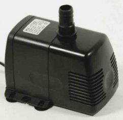 Czarna plastikowa pompa cyrkulacyjna RP 1400 Idra o mocy 28W i przepływie 1400l/godz, kompaktowy design z wylotem i przewodem elektrycznym