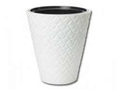 Obal na květník MAKATA plastový bílý d40x44cm 2820