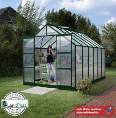 Skleník Uranus 9900 - rozměry 2,57 x 3,83 m (zelená 6mm)